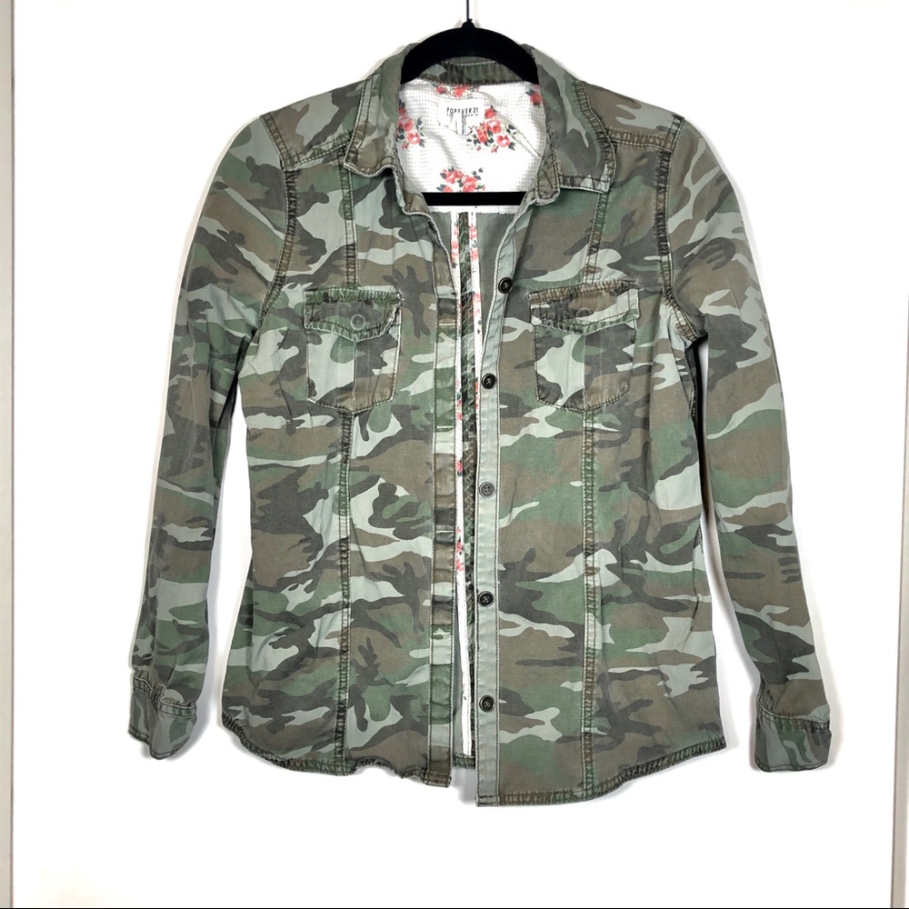 Camo Button Up